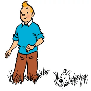 Tintin and his dog